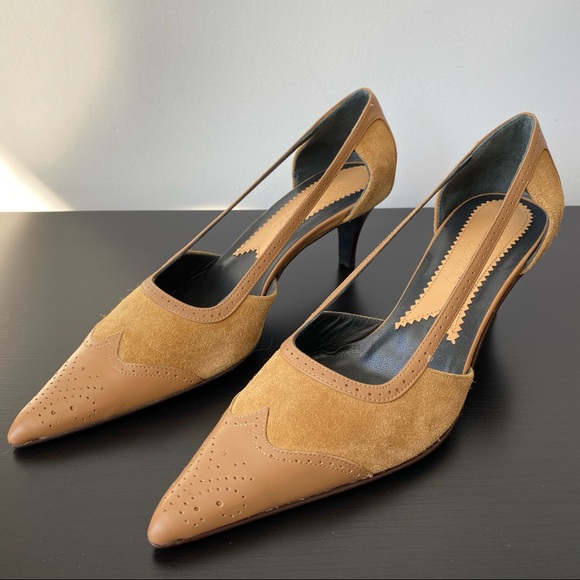 MaxMara Sportmax Leather Kittenheels Shoes BNWT - Picture 2 of 6